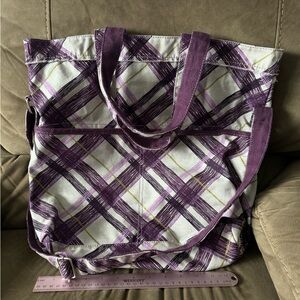 Purple thirty one tote bag